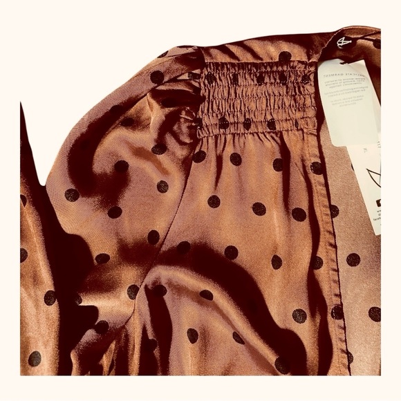 MINKPINK Milan Polka Dot Button Front Blouse Size XL - Picture 4 of 10